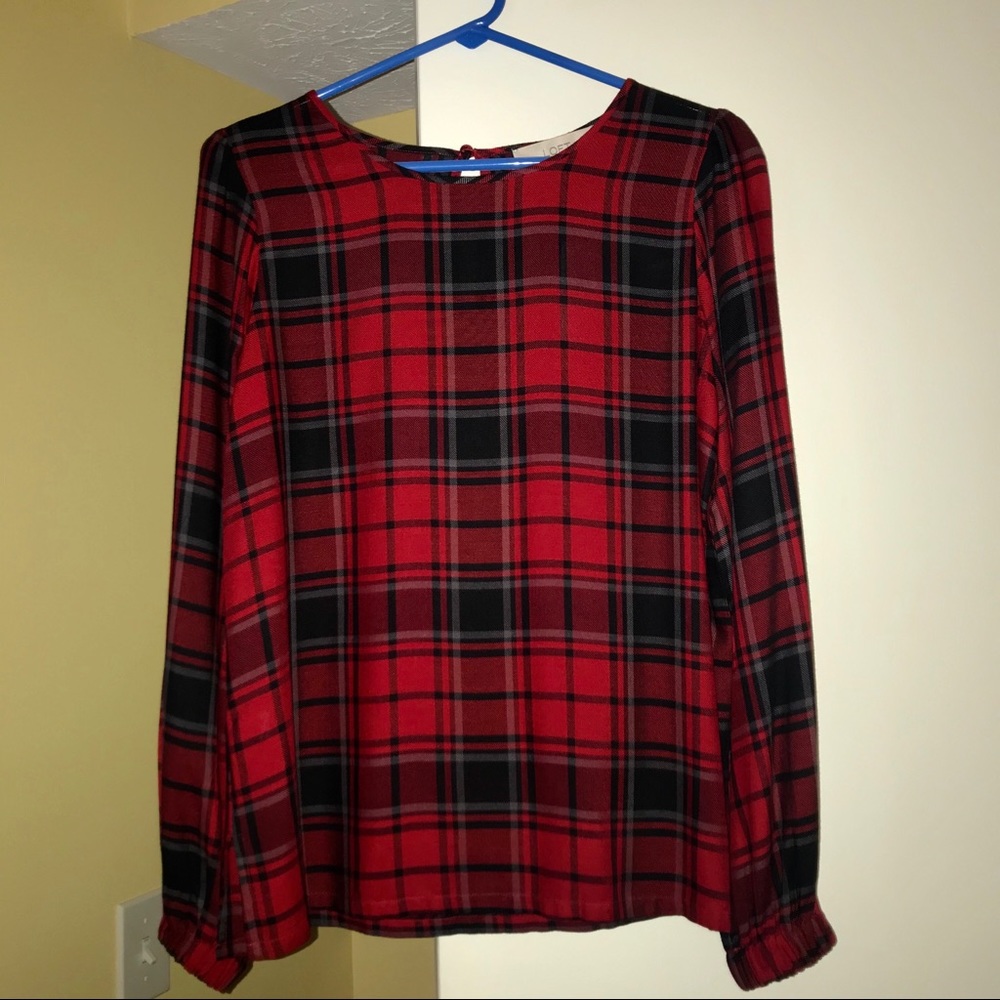Loft plaid blouse